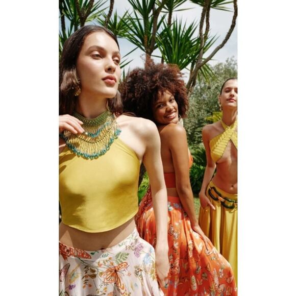 MYBEACHYSIDE Begonia Beaded Halter Top - Size M - NWT - Picture 2 of 5